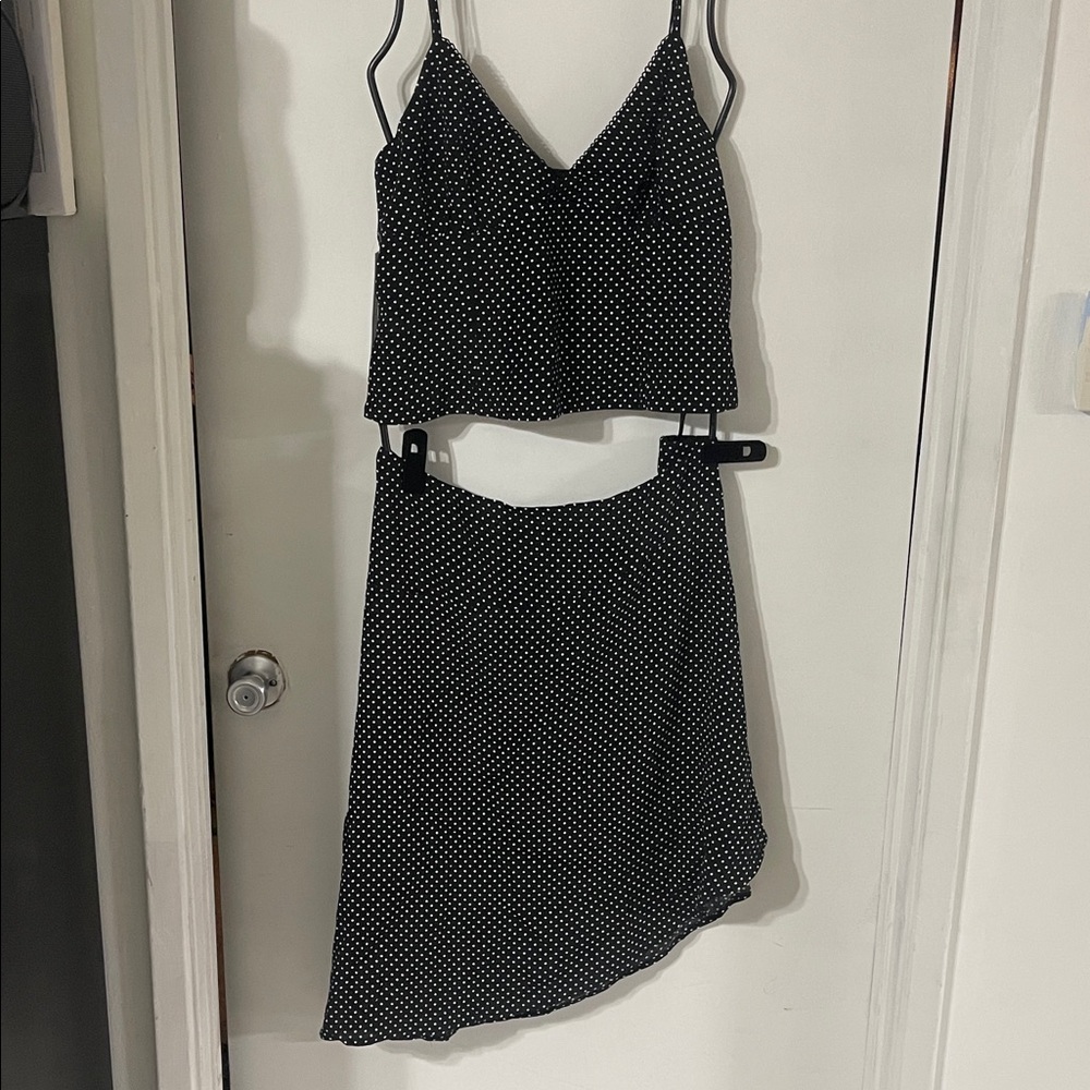 NWT Princess Polly Black and White Polka Dot Outfit